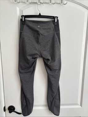 Lululemon Train Times 7/8 Tight Women's Size 6 Heathered Gray Panels T60416